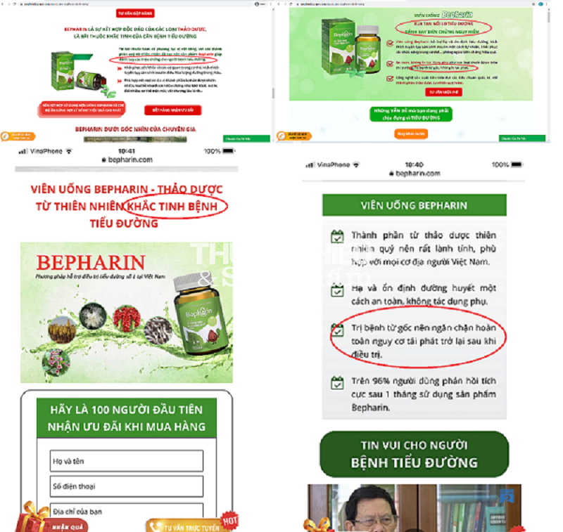 Khuyến cáo: Người tiêu dùng cần thận trọng khi mau TPBVSK Bepharin