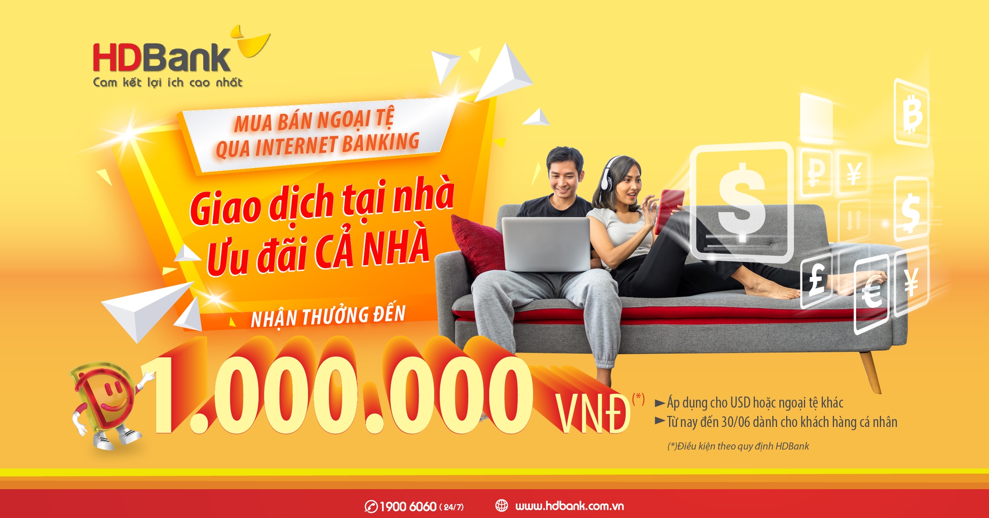 Tặng đến 13 triệu đồng khi giao dịch ngoại tệ online cùng HDBank - Ảnh 1. Tặng đến 13 triệu đồng khi giao dịch ngoại tệ online cùng HDBank - Ảnh 1.