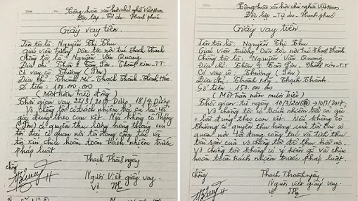 Vay tiền bằng giấy viết tay có hợp pháp không?