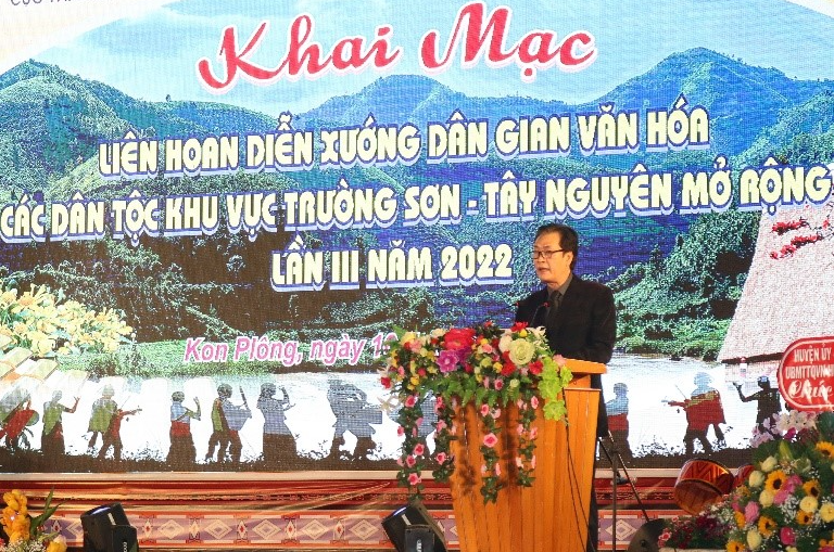 Khai mạc Liên hoan Diễn xướng dân gian văn hóa các dân tộc khu vực Trường Sơn - Tây Nguyên