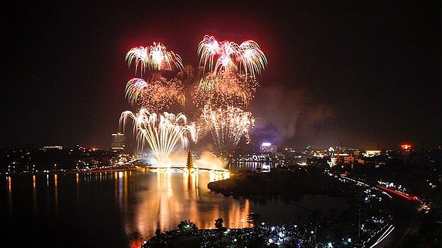 Bắn pháo hoa tầm cao dịp Giỗ Tổ Hùng Vương - Lễ hội Đền Hùng năm 2022