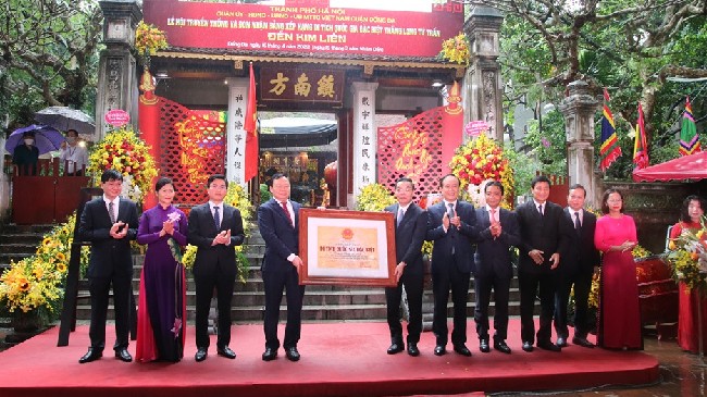 Khai hội đền Kim Liên và đón Bằng xếp hạng Di tích quốc gia đặc biệt