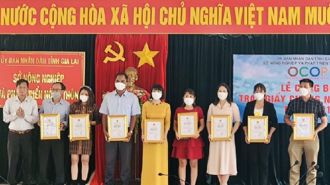Gia Lai: Trao giấy chứng nhận OCOP cho 67 sản phẩm