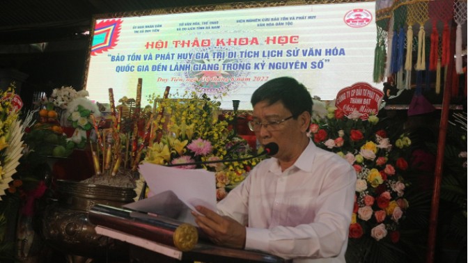 Hội thảo khoa học “Bảo tồn và phát huy giá trị Di tích lịch sử văn hóa quốc gia đền Lảnh Giang trong kỷ nguyên số”