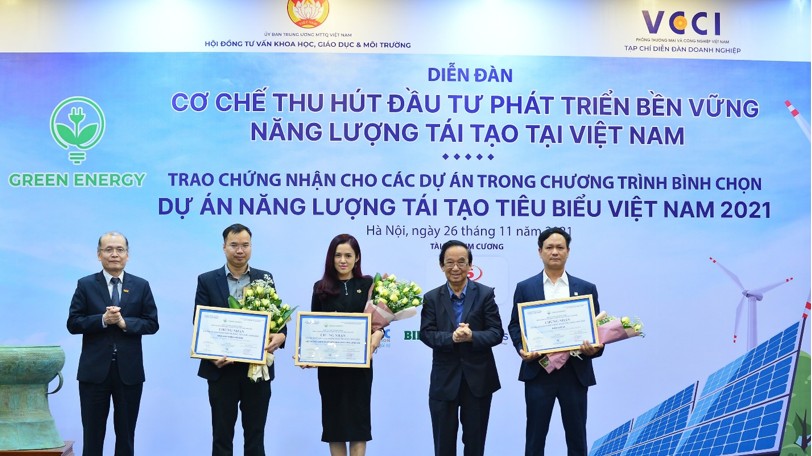 Hai nhà máy điện mặt trời của BIM Energy đứng trong Top 10 Dự án Năng lượng tái tạo tiêu biểu Việt Nam 2021