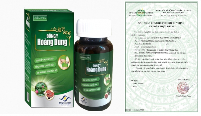 Khuyến cáo: Cẩn trọng khi dùng sản phẩm Giảm cân Đông y Hoàng Dung dùng giấy tờ giả