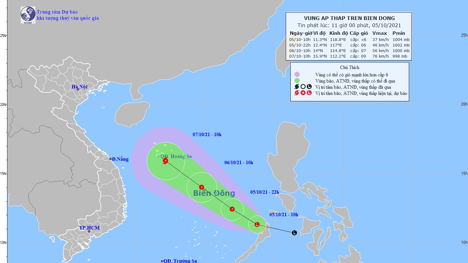 Dự kiến Biển Đông sẽ có bão trong vài ngày tới