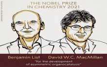 Giải Nobel Hóa học 2021: Vinh danh 2 nhà khoa học nghiên cứu về xây dựng các phân tử Giải Nobel Hóa học 2021: Vinh danh 2 nhà khoa học nghiên cứu về xây dựng các phân tử