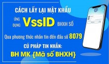 VssID thu phí 1.000 đồng/lần để cấp lại mật khẩu