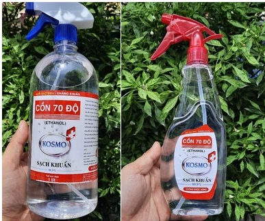 Thu hồi các sản phẩm cồn Kosmo của Công ty TNHH Hoá mỹ phẩm SA LÊ DIÊNG VI NA