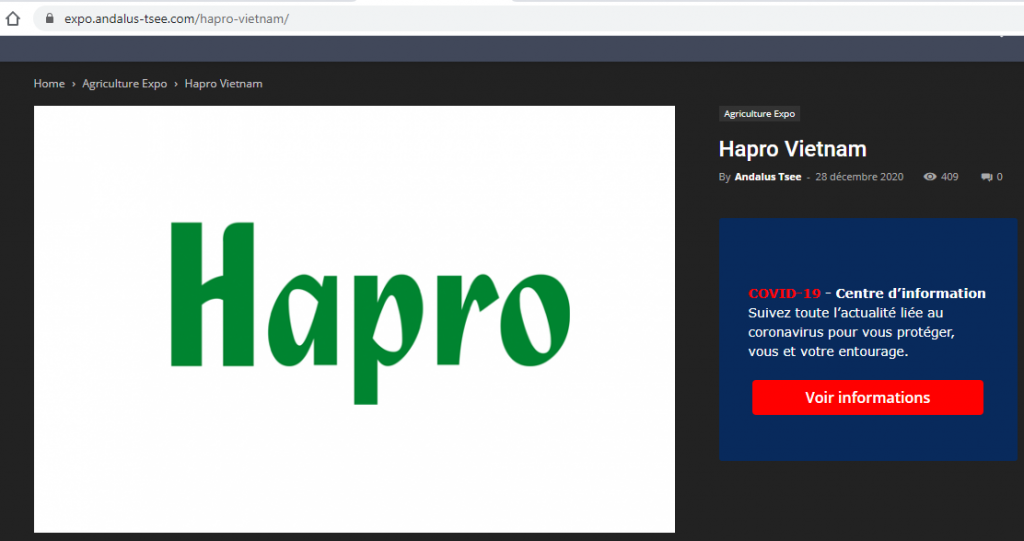 Việt Nam tham dự triển lãm quốc tế trực tuyến về nông nghiệp tại Algeria