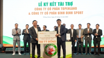 Topenland và Hưng Thịnh Land tài trợ 300 tỷ cho CLB bóng đá Topenland Bình Định trong 3 mùa giải V.League 2021 - 2023
