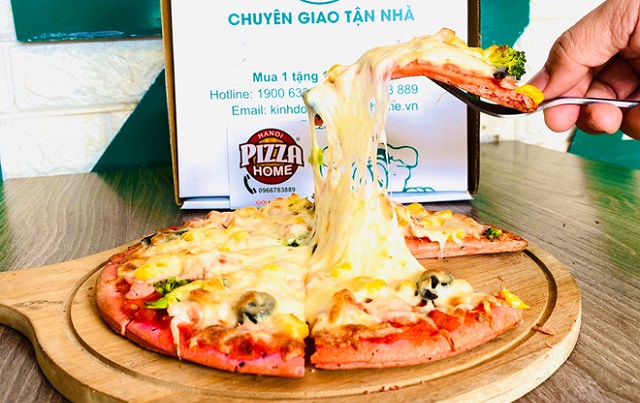 pizza kết hợp với thanh long