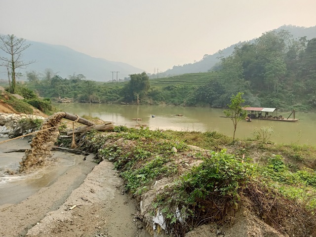 Điểm khai thác cát tại huyện Phong Thổ Lai Châu