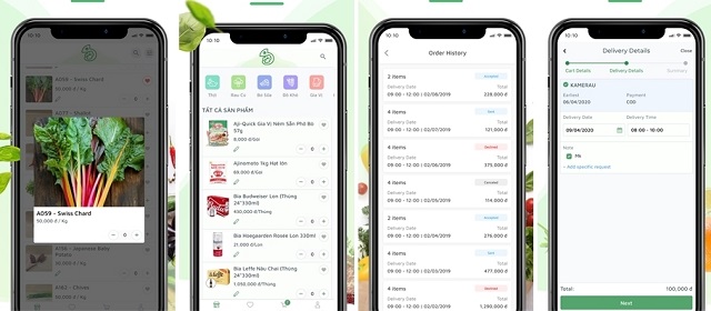 Giao diện đặt hàng của KameMart