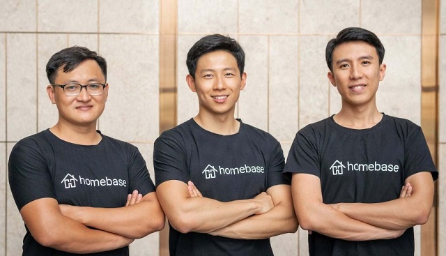 3 nhà sáng lập của Homebase – Đoàn Việt Hưng, JunYuan Tan và Phillip An (từ trái sang)