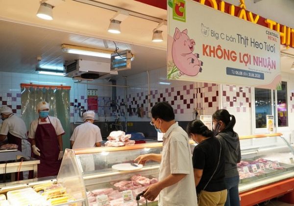 Giá thịt hôm nay 9/8: Big C bán thịt lợn không lợi nhuận