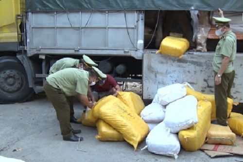 QLTT Hà Tĩnh: Bắt giữ ô tô chở 1,1 tấn ruốc bông không rõ nguồn gốc