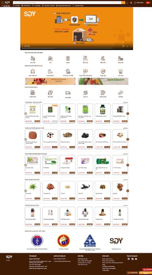 Giao diện tr&ecirc;n bản mobile của S&agrave;n Đ&ocirc;ng y