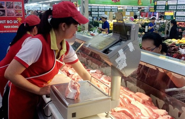 giá thịt lợn hôm nay xuất hiện mức tăng tại Vissan