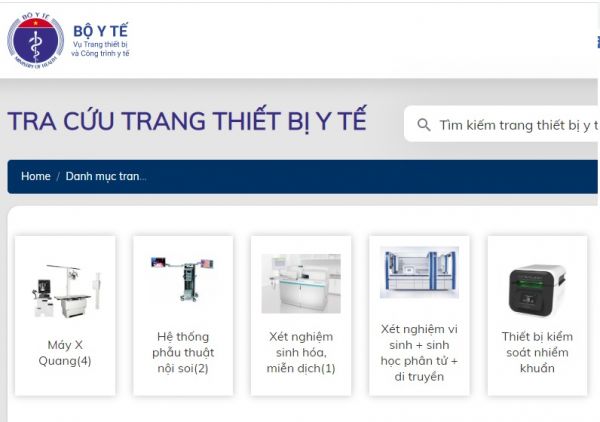 Chính thức mở Cổng thông tin công khai giá trang thiết bị y tế
