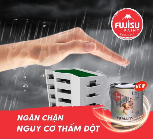Để thấm dột và rêu mốc không còn là nỗi ám ảnh ngày mưa với Sơn Fujisu