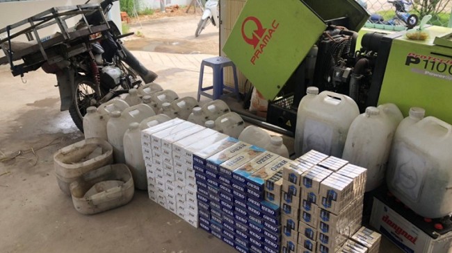 An Giang thu giữ 1.450 bao thuốc lá ngoại nhập lậu