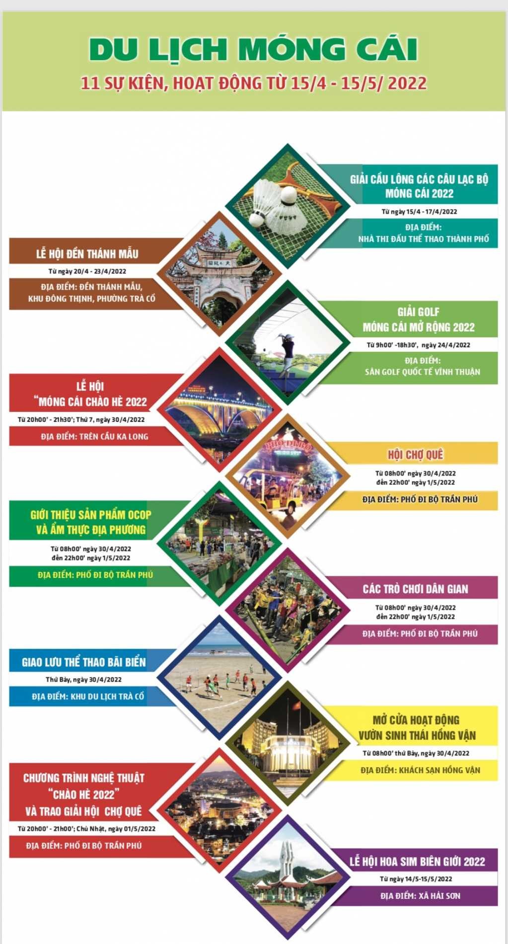 undefined Tp Móng Cái (Quảng Ninh) sẽ tổ chức chương trình lễ hội “Móng Cái chào hè 2022”