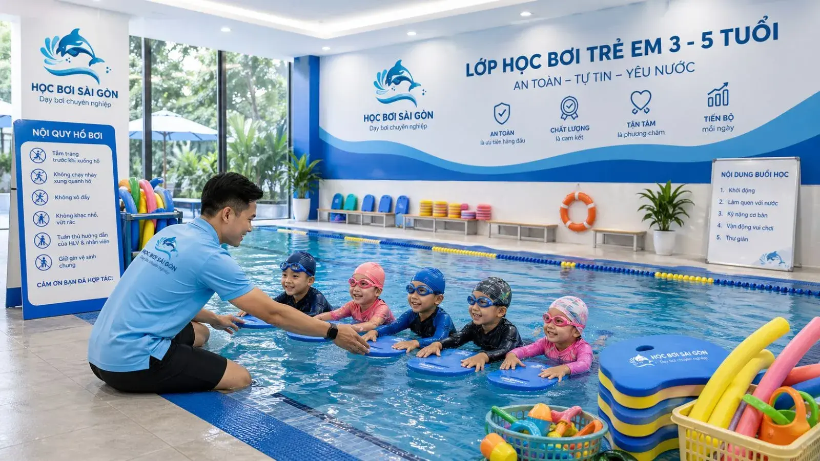 Học Bơi Sài Gòn | Trung Tâm Dạy Bơi Kèm Riêng Tại TP.HCM
