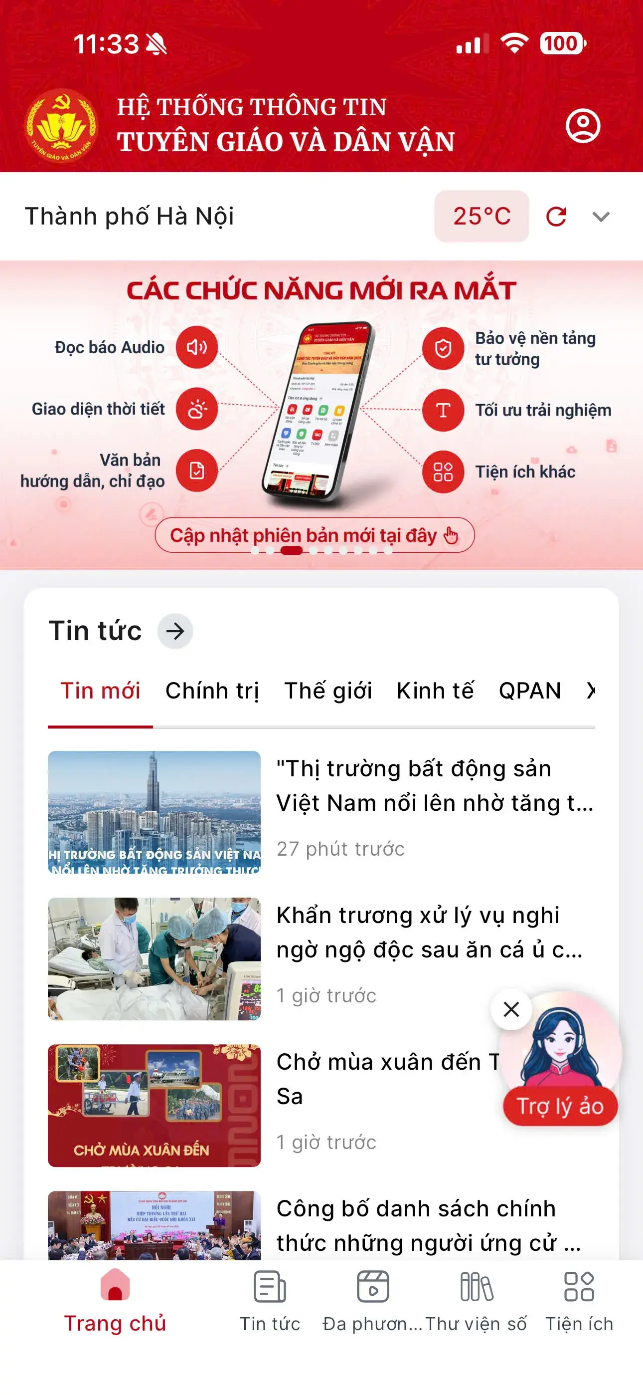 Gần 100.000 lượt tải app Ứng dụng Tuyên giáo và Dân vận sau 1 tháng ra mắt - Ảnh 1.