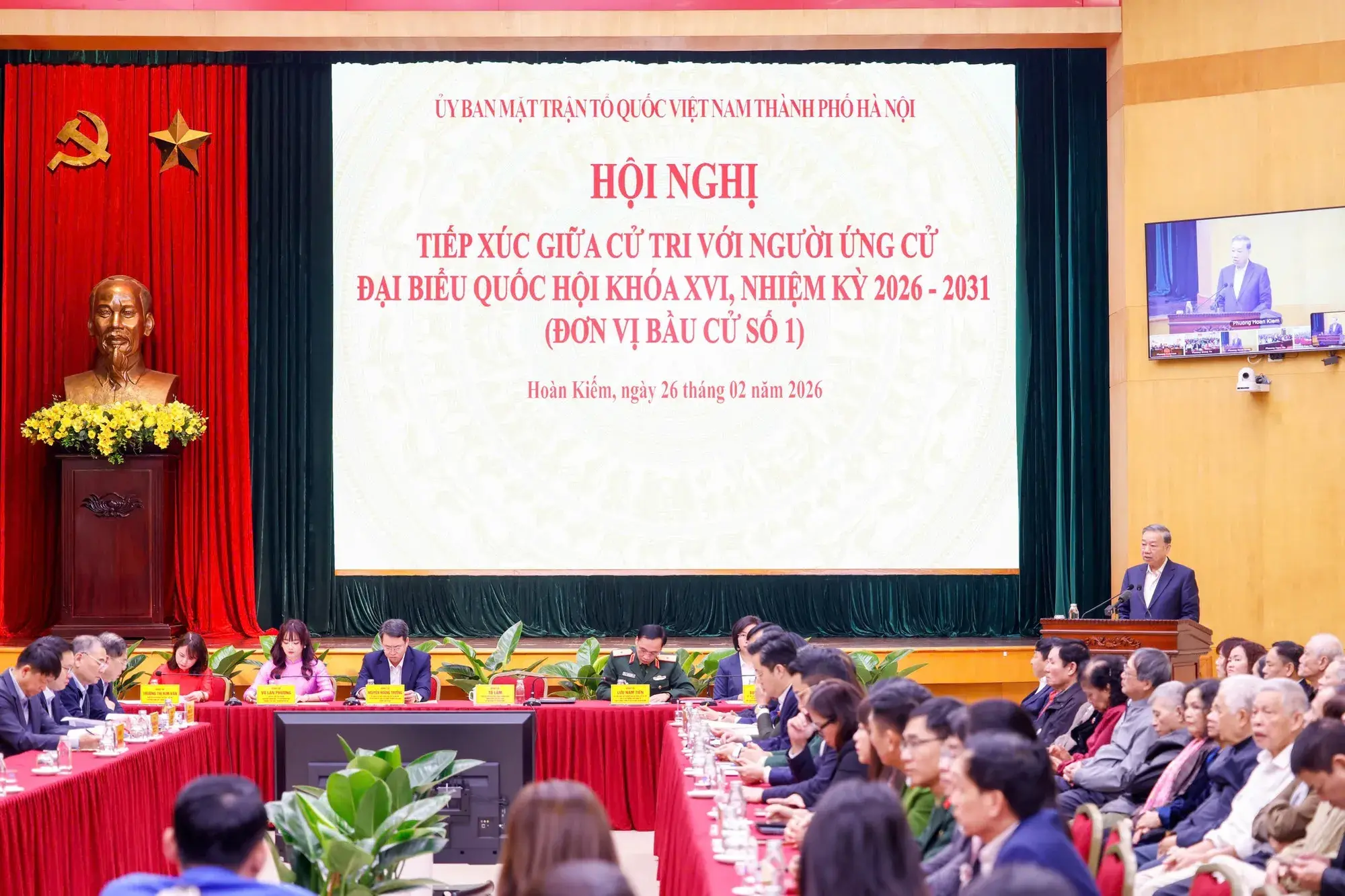 Tổng Bí thư Tô Lâm dự Hội nghị tiếp xúc giữa cử tri với người ứng cử đại biểu Quốc hội khóa XVI tại Hà Nội- Ảnh 5. Tổng Bí thư Tô Lâm dự Hội nghị tiếp xúc giữa cử tri với người ứng cử đại biểu Quốc hội khóa XVI tại Hà Nội- Ảnh 5.